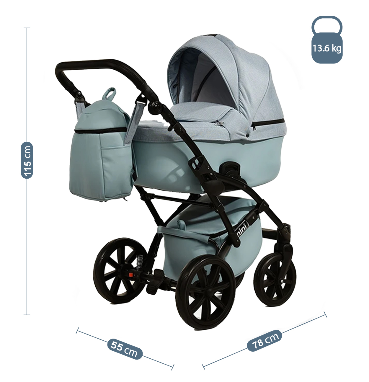 Багатофункціональна дитяча коляска 2 в 1 Mini